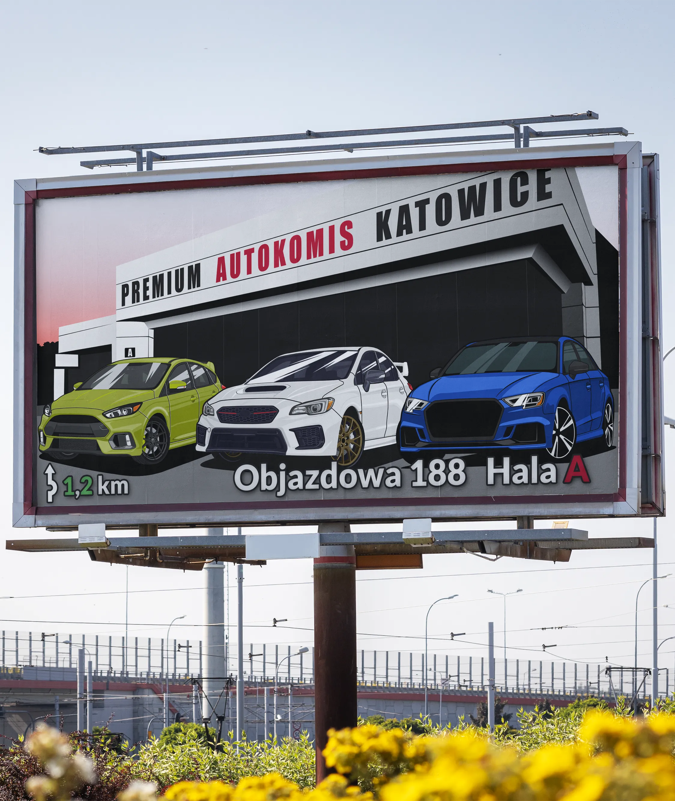 Projekt billboardu dla salonu samochodowego